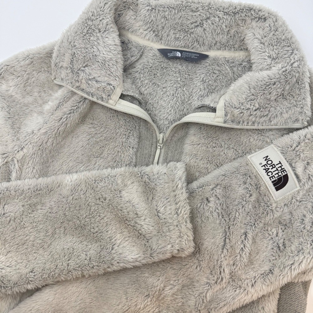 The North Face Osito Hybrid Full Zip Fleece Jacket Grey Womens Small